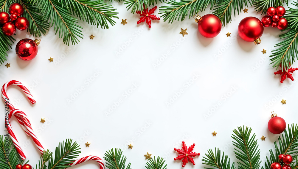 christmas background with fir branches and balls, ornaments, star, trees, christmas banner background christmas background with fir branches and balls, ornaments, star, trees, christmas banner background