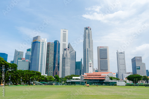 Canvas Print city skyline and skyscrapers