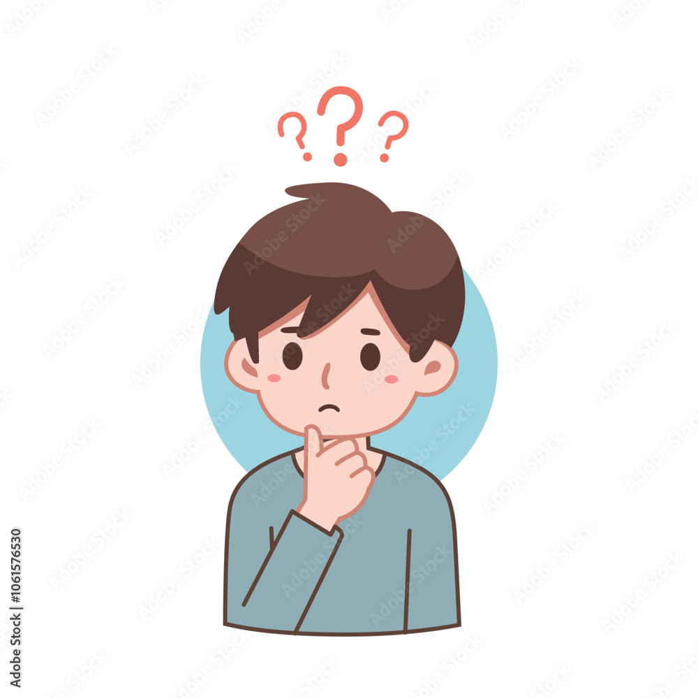 Cute boy cartoon Character in Flat Vector Style Cute boy cartoon Character in Flat Vector Style
