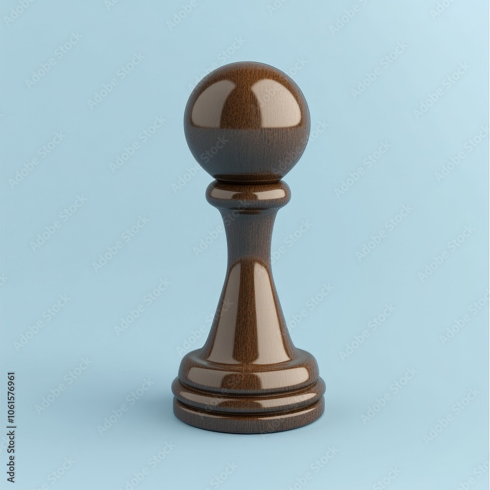 Minimalist Chess Pawn on a Blue Background Minimalist Chess Pawn on a Blue Background