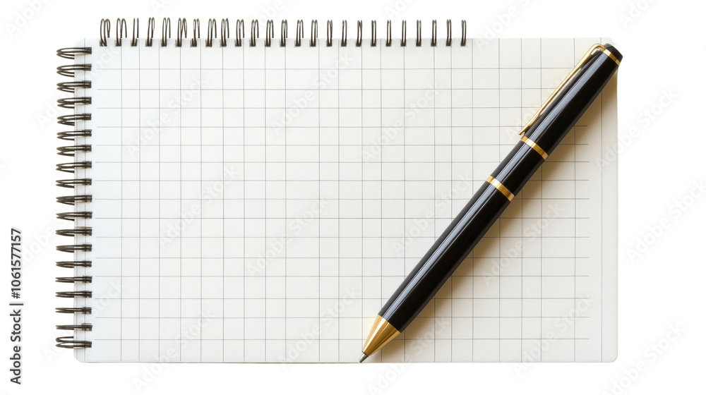 notebook with pen on white background notebook with pen on white background