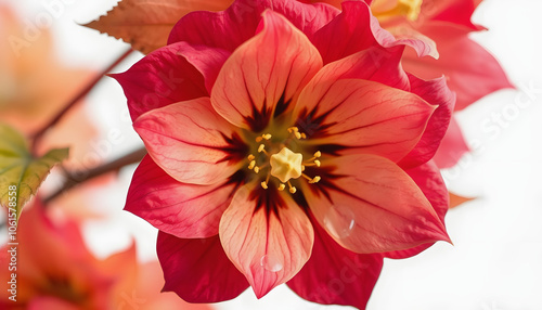 Autumn flower bordre png seasonal botanical, transparent background isolated with white shades, png photo