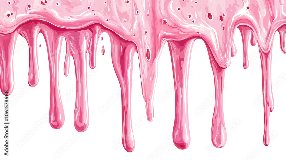 Vector Illustration of Pink Toxic Slime Dripping Down Vector Illustration of Pink Toxic Slime Dripping Down