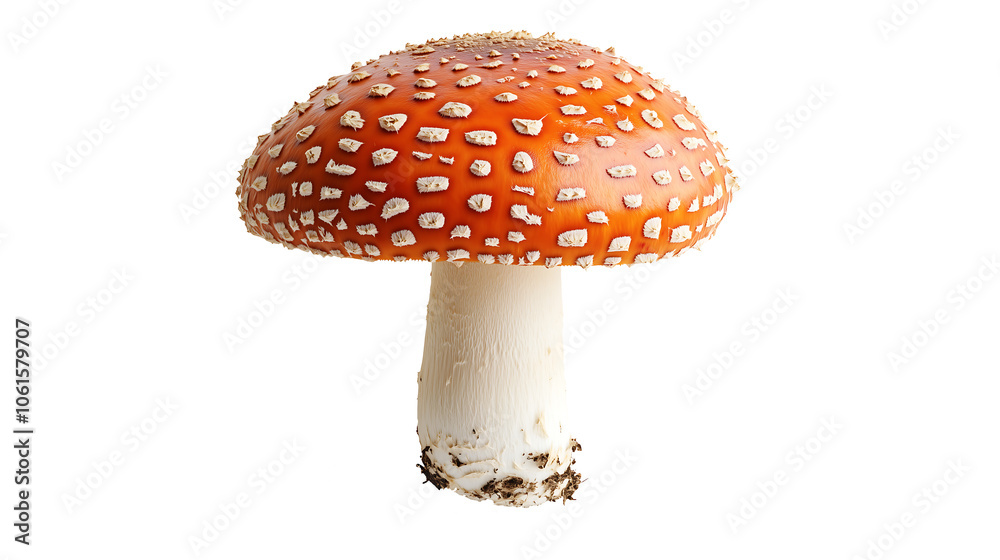 Amanita muscaria mushroom, no background Amanita muscaria mushroom, no background