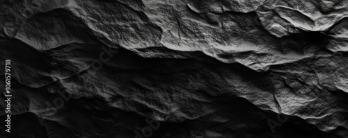 Wallpaper Mural A textured black surface resembling rugged rock formations. Torontodigital.ca