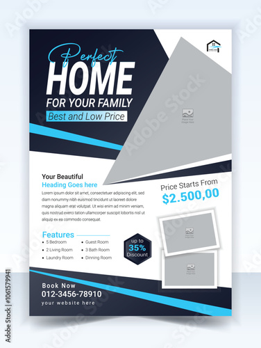 Real estate house property flyer poster template