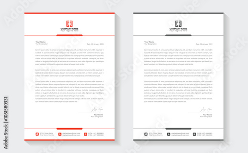 Corporate modern letterhead design template with multi color. creative modern letter head design template for your project. Modern Business Letterhead Design.Print ready A4 paper