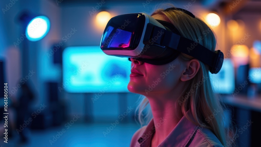 Developer crafting virtual reality applications aimed at revolutionizing digital engagement. Developer crafting virtual reality applications aimed at revolutionizing digital engagement.