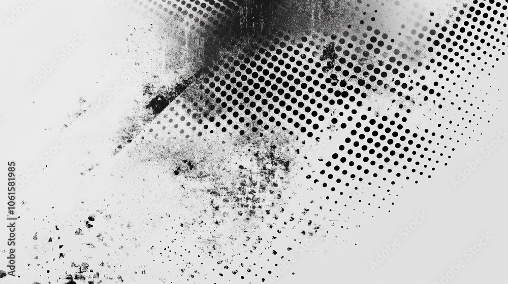 Grunge halftone gradient background.