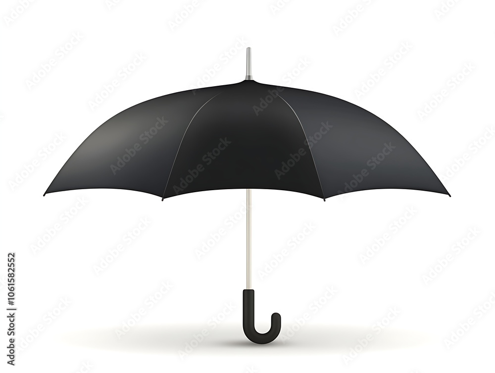 Black umbrella isolated on a white background Black umbrella isolated on a white background