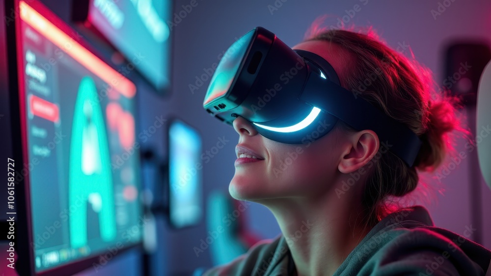 Developer creating digital worlds with VR, offering a new realm of immersive experiences. Developer creating digital worlds with VR, offering a new realm of immersive experiences.