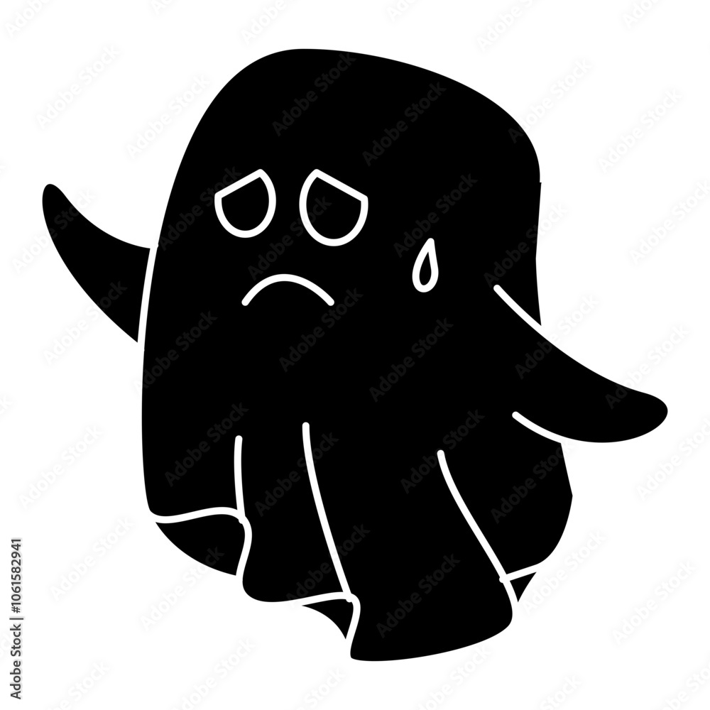 sad haloween ghost icon sad haloween ghost icon