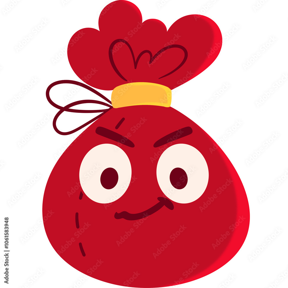 Obraz premium Santa Bag Proud Face Cartoon