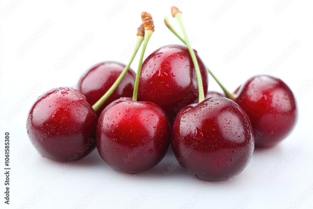 Tempting Red Berries. Juicy Cherries and Cranberries with Nature's Sweetness Tempting Red Berries. Juicy Cherries and Cranberries with Nature's Sweetness