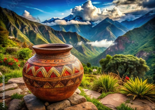 Inca grave pots embody ancient artistry, reflecting rich cultural heritage and beliefs, showcasing the intricacies and craftsmanship of a remarkable civilization's funerary practices. photo