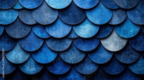 A textured pattern of overlapping blue scales, creating a visually appealing design.