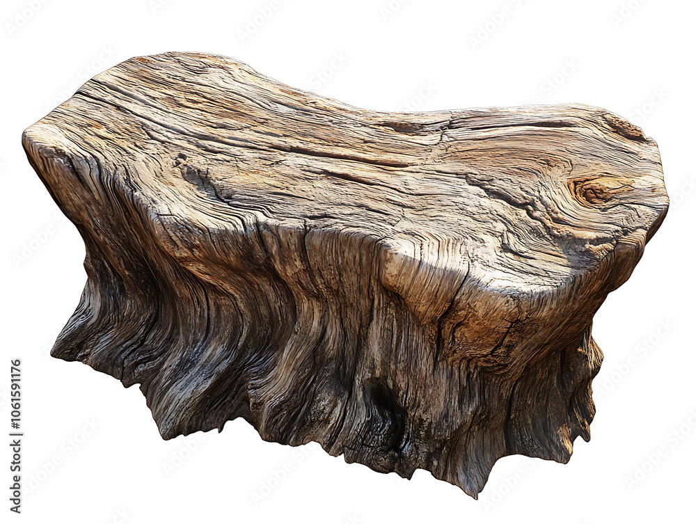 Wooden tree log trunk stump wood on white background Wooden tree log trunk stump wood on white background