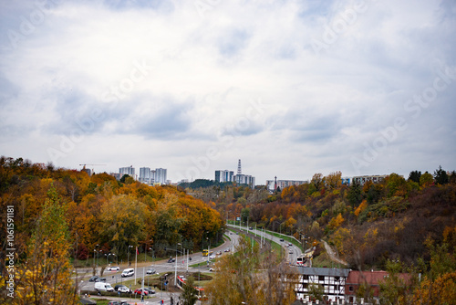 View of the city from above. Tourist route. Gdansk