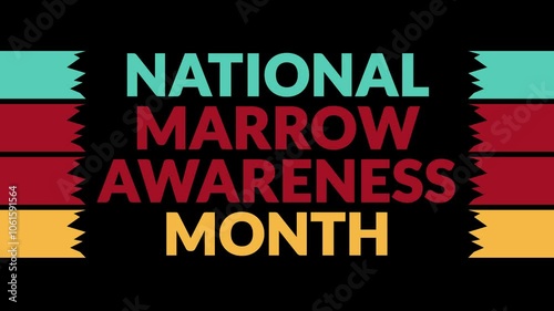 Wallpaper Mural National Marrow Awareness Month In and Out text from split line animation on a black background. Which is observed every year in November to celebrate and wish National Marrow Awareness Month. Torontodigital.ca