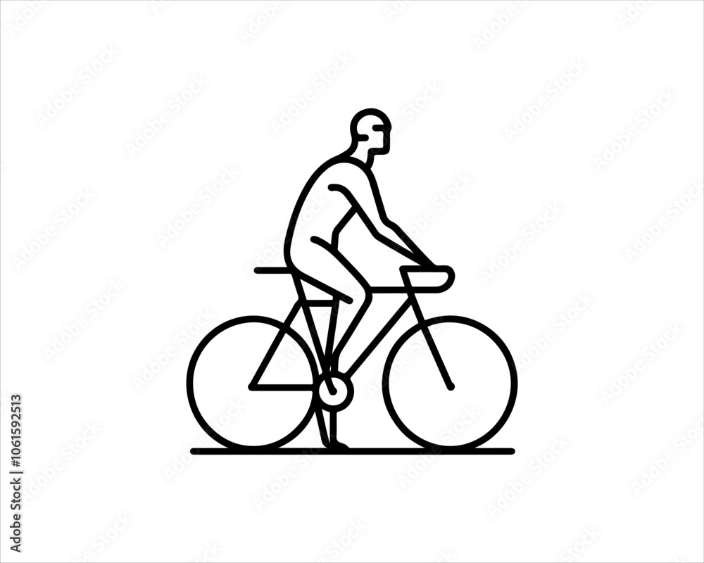 Obraz premium silhouette of a person riding bicycle