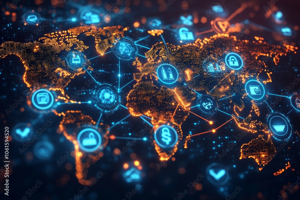 Obraz premium The Global Donation Network, Digital Philanthropy and Crowdfunding