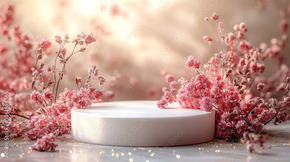 Pink floral display stand Pink floral display stand