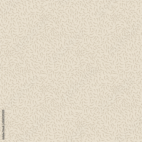 Abstract textured seamless pattern. Beige repeat cover. Vector hand drawn surface pattern design.