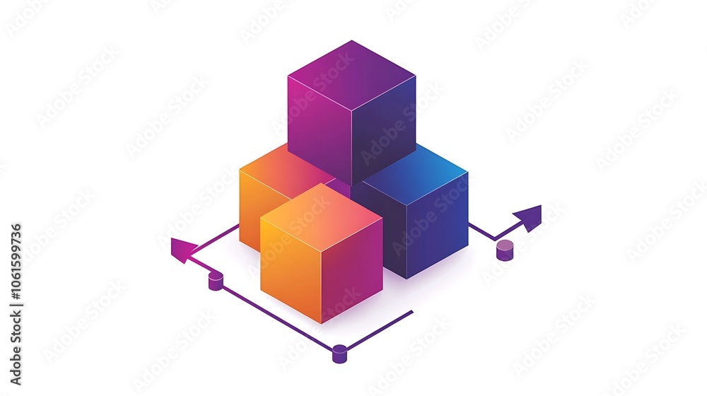 Fototapeta premium A simple flat isometric illustration