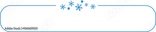 Simple Thin Frame Border with snowflake