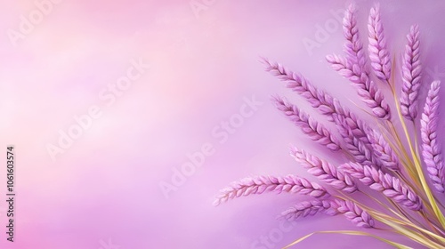 Serene lavender flowers on pastel background, a calming and peaceful image for relaxation inspiration photo