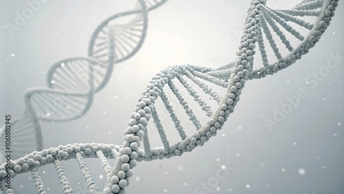 dna strand on white background