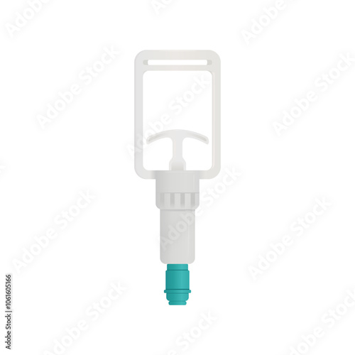 Cupping vacuum pump. Hijama pump. Manual cupping therapy pump. Realistic flat 3d vector illustration of Cupping Pump. Editable graphic resources for many purposes.