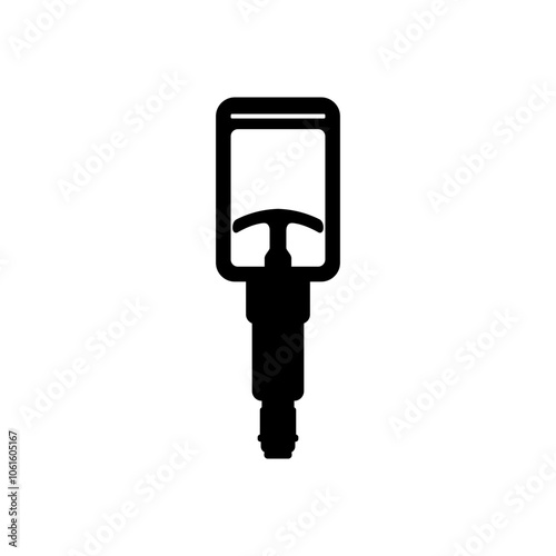 Cupping vacuum pump. Hijama pump. Manual cupping therapy pump. Silhouette icon of Cupping Pump. Editable graphic resources for many purposes.