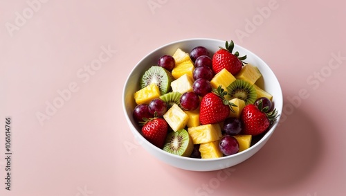 A Vibrant and Colorful Fruit Salad Overflowing with Freshness and Nutritional Benefits for Healthy Living and Diet Choices photo