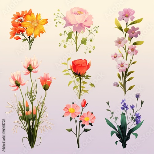 Black and White Floral Pattern Artwork