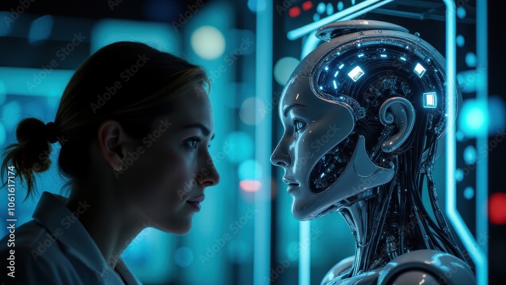 Ethics advisor reviewing machine learning algorithms for responsible AI practices