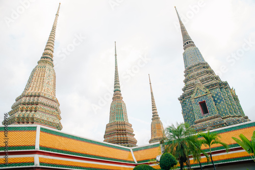 View of Wat Arun Ratchawararam Buddhist temple, Bangkok, Thailand. photo