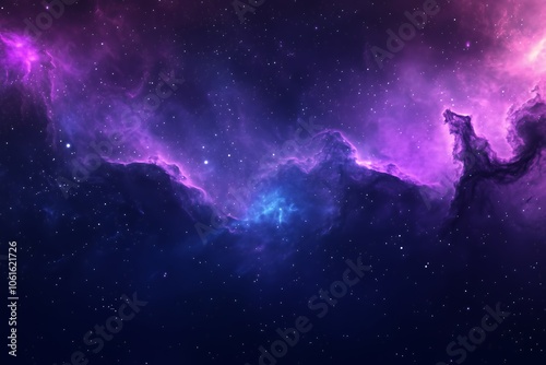 Cosmic Nebula with Stars