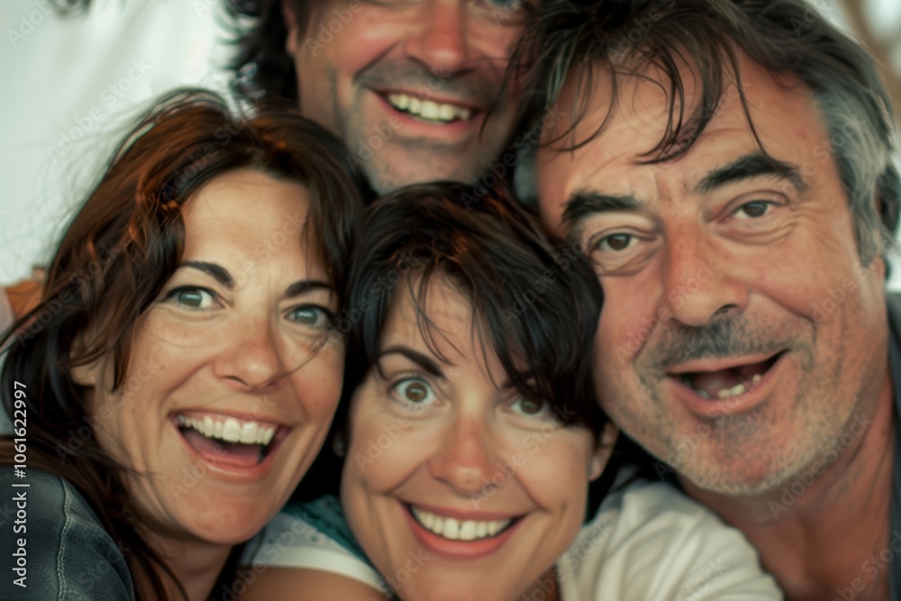 Happy group of friends looking at camera and laughing together. Multiethnic group of people. Happy group of friends looking at camera and laughing together. Multiethnic group of people.