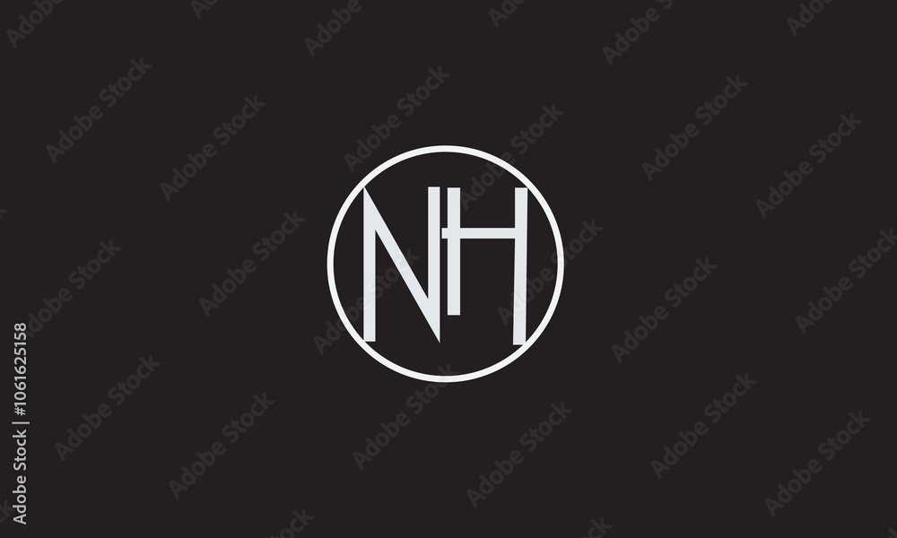 NH, HN, N , H , Abstract Letters Logo Monogram NH, HN, N , H , Abstract Letters Logo Monogram