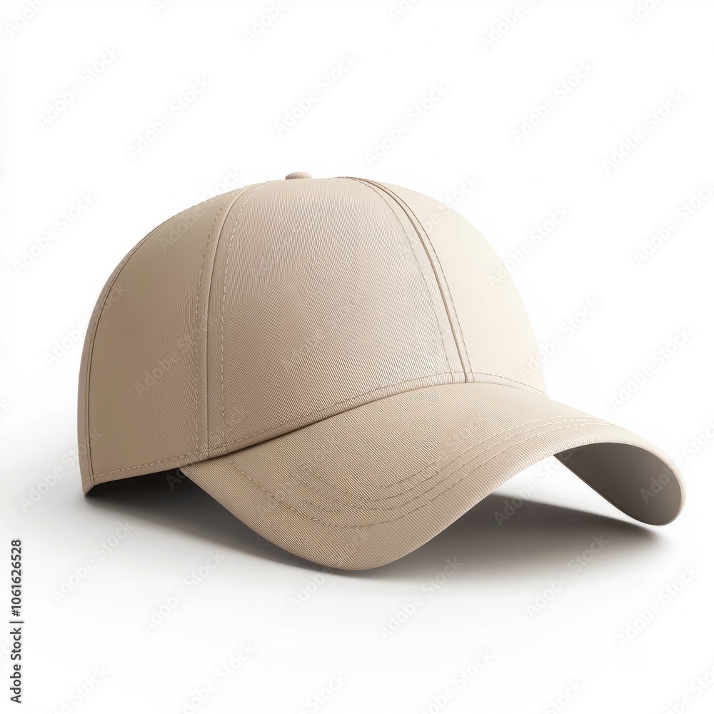 Fototapeta premium realistic high quality cream baseball cap mockup isolated 