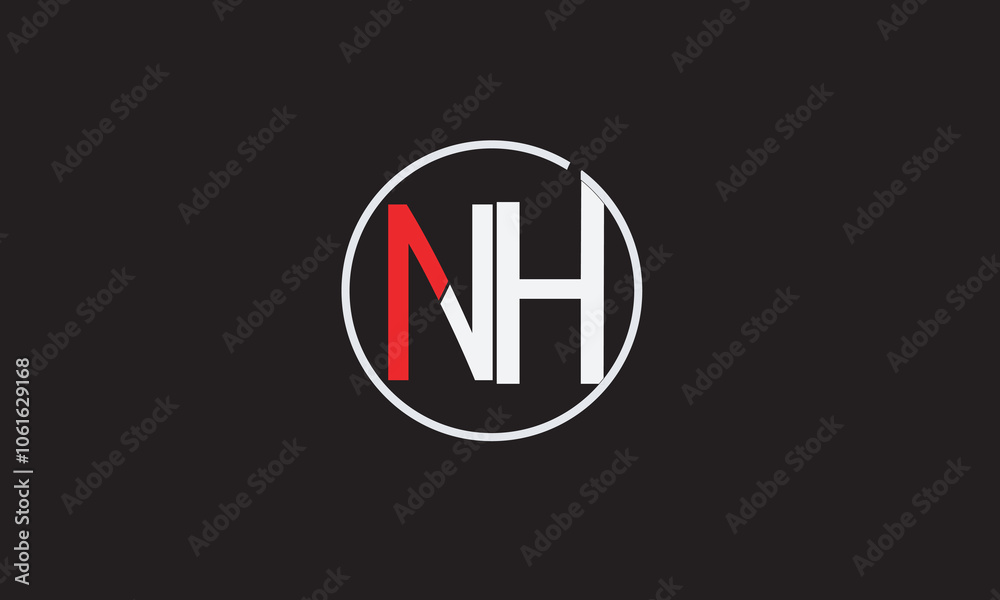 NH, HN, N , H , Abstract Letters Logo Monogram NH, HN, N , H , Abstract Letters Logo Monogram
