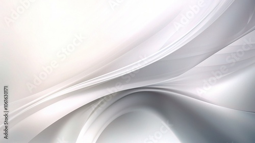 Abstract White and Silver Gradient Background