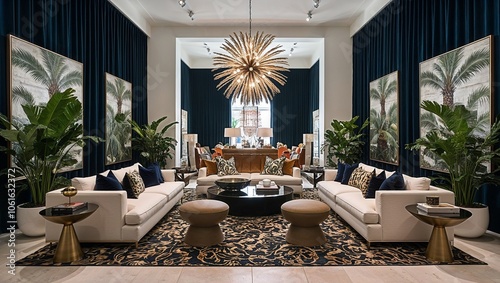 Chic and Modern Palm Court in Miami Design District: A Stylish Architectural Gem Perfect for Luxury Living and Events