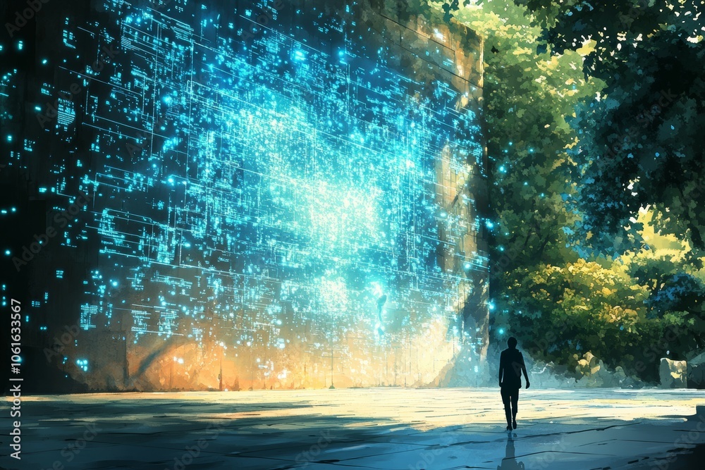 Obraz premium Escape the Screen, Digital Detox and Mental Health
