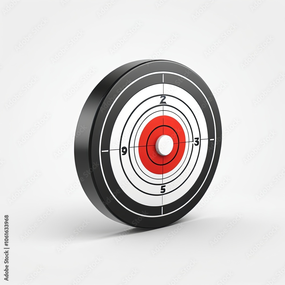 Business target arrows 3d render icon on a white background Business target arrows 3d render icon on a white background