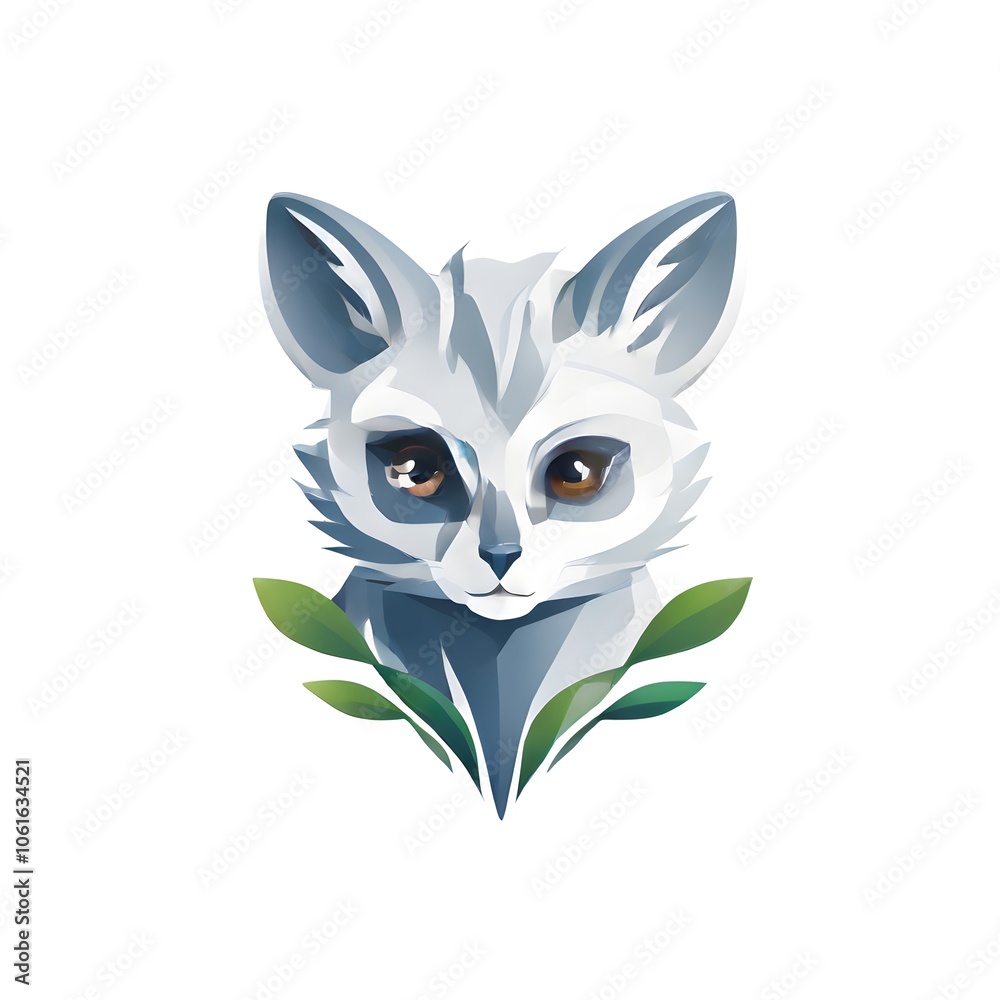 Obraz premium a beautiful animal concept design isolated on white background