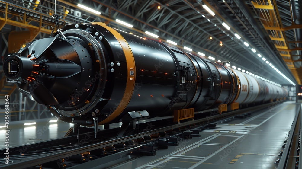 Logistics and Rocket Fast Transportation, 3D Rendering Logistics and Rocket Fast Transportation, 3D Rendering