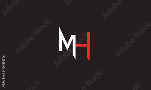  MH, HM , M , H , Abstract Letters Logo Monogram