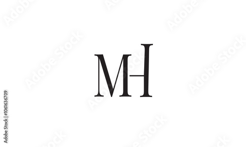  MH, HM , M , H , Abstract Letters Logo Monogram
